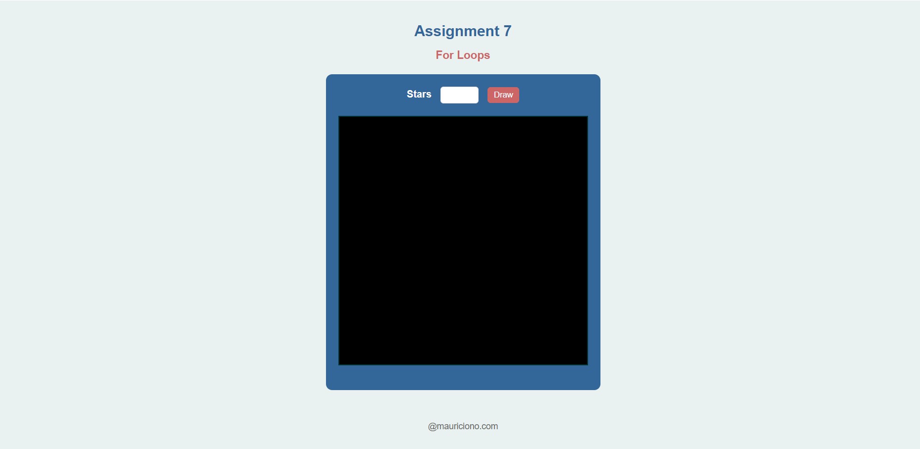 Assignment 07 Loops